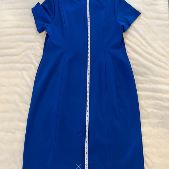 🎉Host Pick🎉Talbots Royal Blue Dress w/Decorative Pearl Neckline Size 16 - Picture 10 of 13